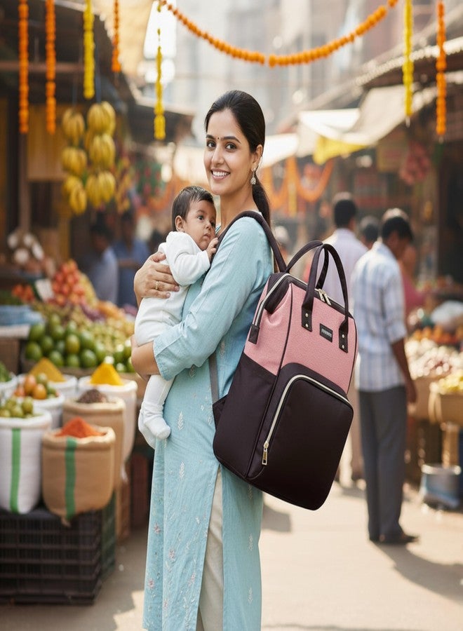 MAMMA Diaper Bag for Mothers for Travel, Baby Bag for Mother Travel, Hospital Bag for Delivery Women, Baby Diaper Bag for Mom, 12 Pockets Diaper Bags for Mothers with 9 Months Warranty - Image 2